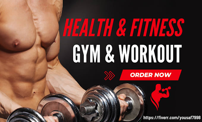 design gym, workout, sports, health, and fitness website