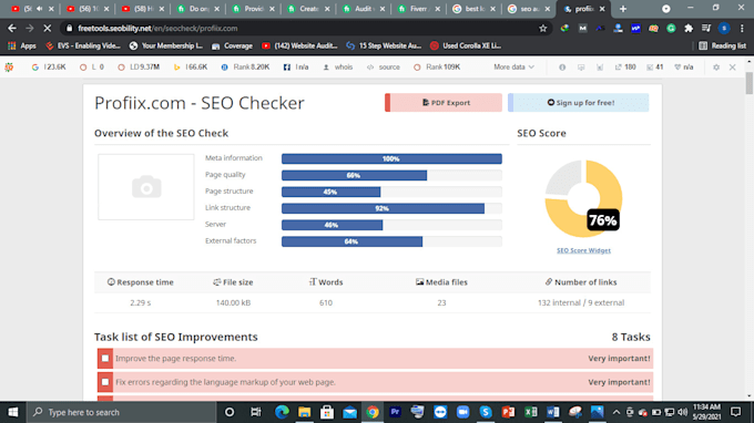 audit website and competitor analysis report with strategies