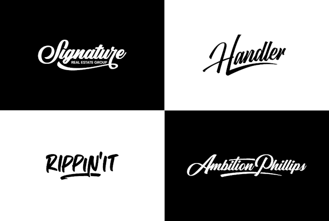 create hand written lettering and signature logo design