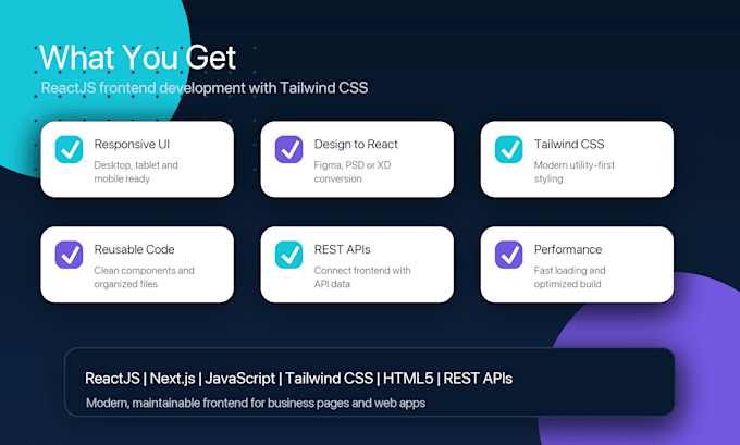 build a modern reactjs website with tailwind CSS
