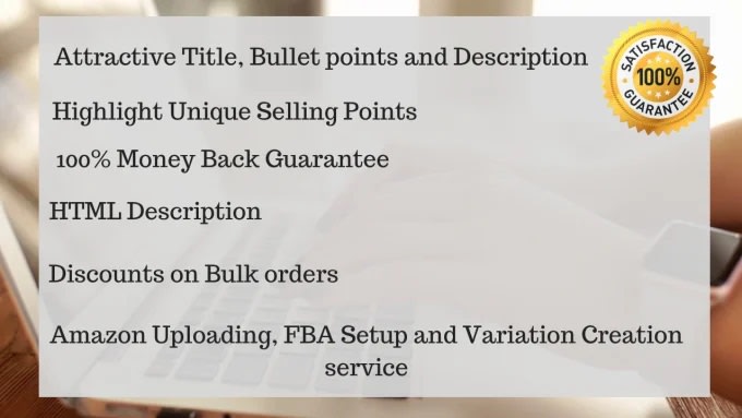 write amazon product listing SEO product description copywriting