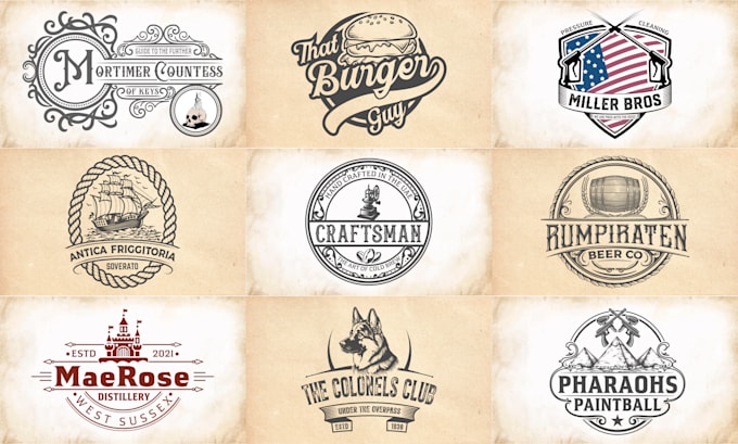 do creative vintage retro and badge logo design