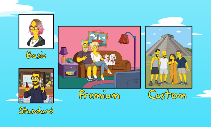 draw you into the simpsons yellow cartoon character
