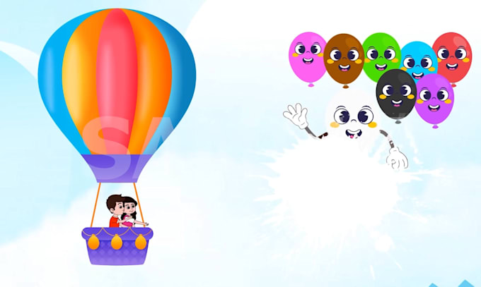 do animated kids elearning and rhymes video