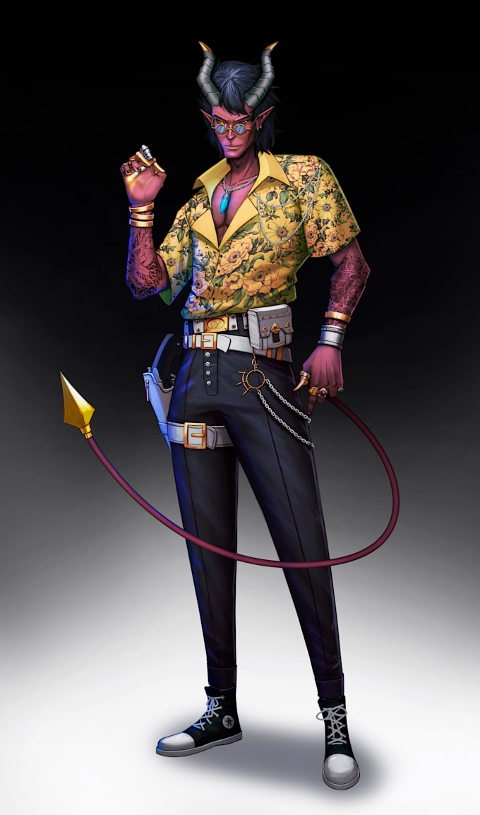 do a character concept art for video games