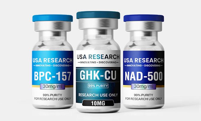 do clean product label design and peptide vial label design
