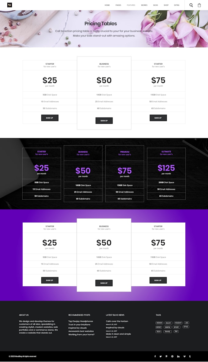 design pricing table, comparison chart, infographic list