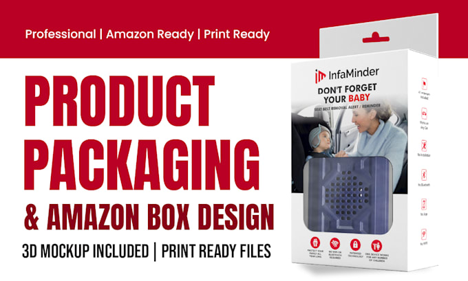 do product packaging box design and amazon packaging design