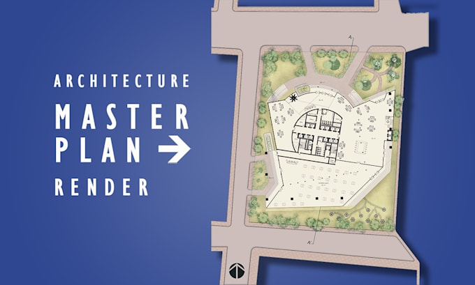 render architecture site, master plan, floor plan, and 2d drawings visualization