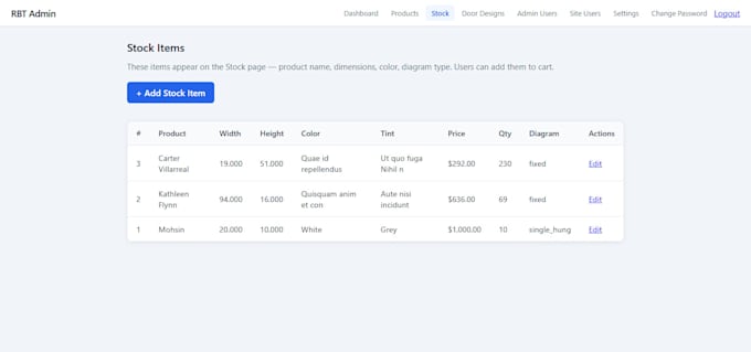create custom online invoicing software with admin panel