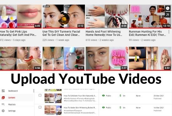 upload youtube videos for you
