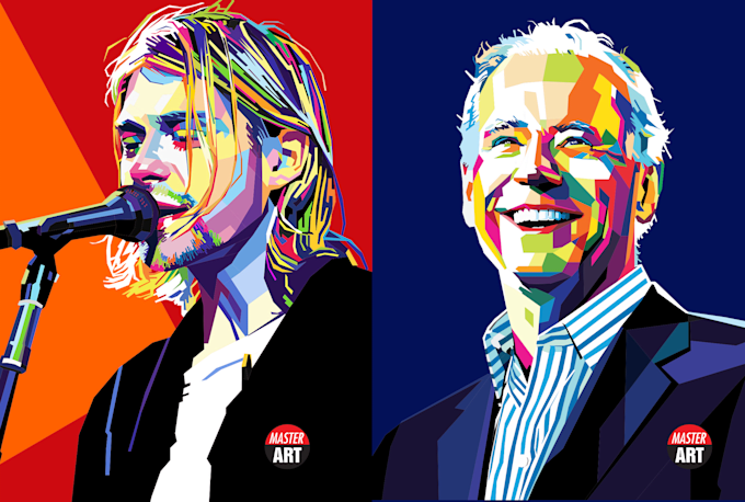 draw amazing creative digital wpap pop art portrait style