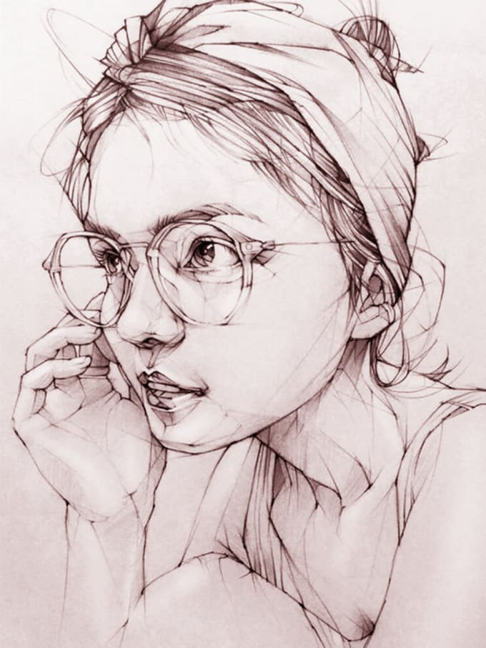 Draw realistic pencil sketch, line art and illustration by Jubayer ...