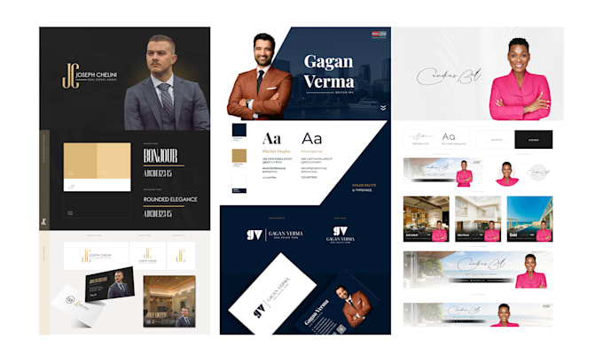 design real estate logo, full branding kit with brand style guide