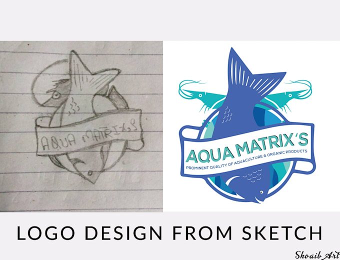 design a logo from image or rough hand drawn sketch