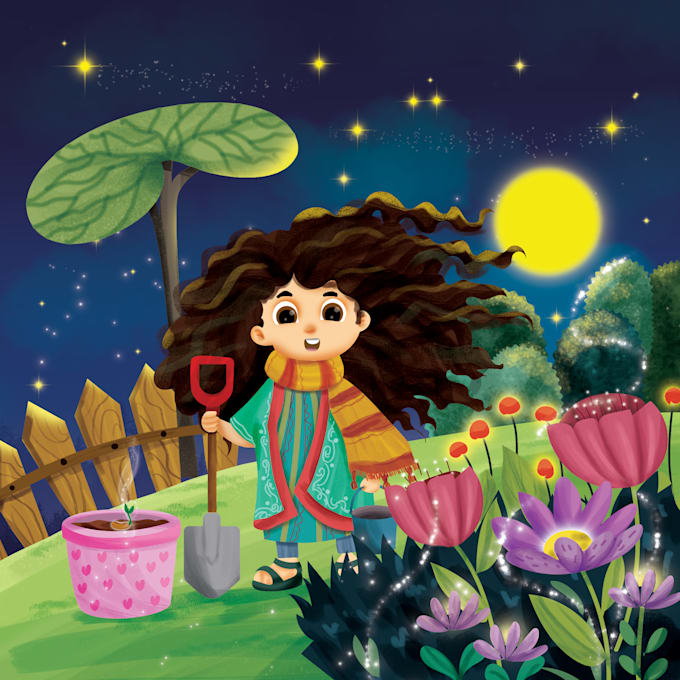 create cute and professional children book illustrations