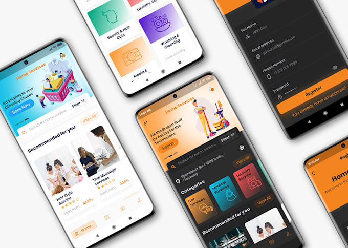 do on demand home services business listing  flutter app