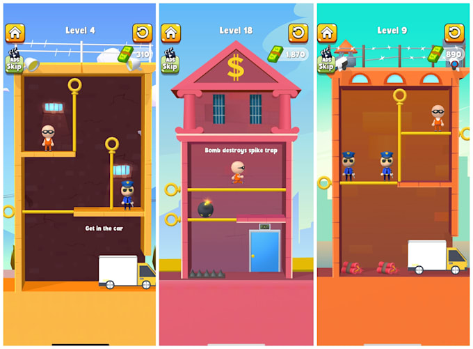 develope 3d hyper casual game using unity for you
