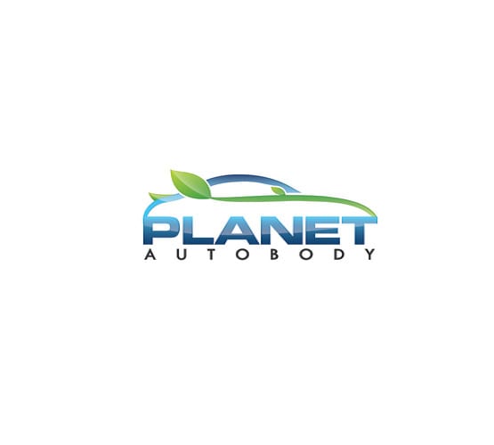 design planet auto body logo