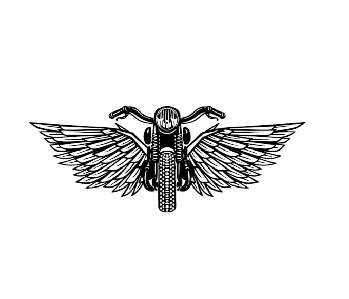 design abstract delightful motorcycle logo with satisfaction guarantee