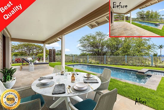 creat virtual staging of a property with outstanding results