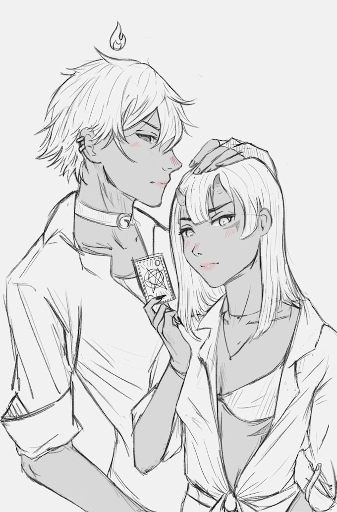 draw anime character illustration
