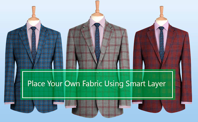do a bespoke custom PSD suit mockup to apply your fabrics
