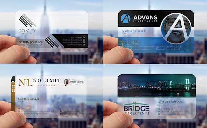 design eye catching luxury plastic transparent business card