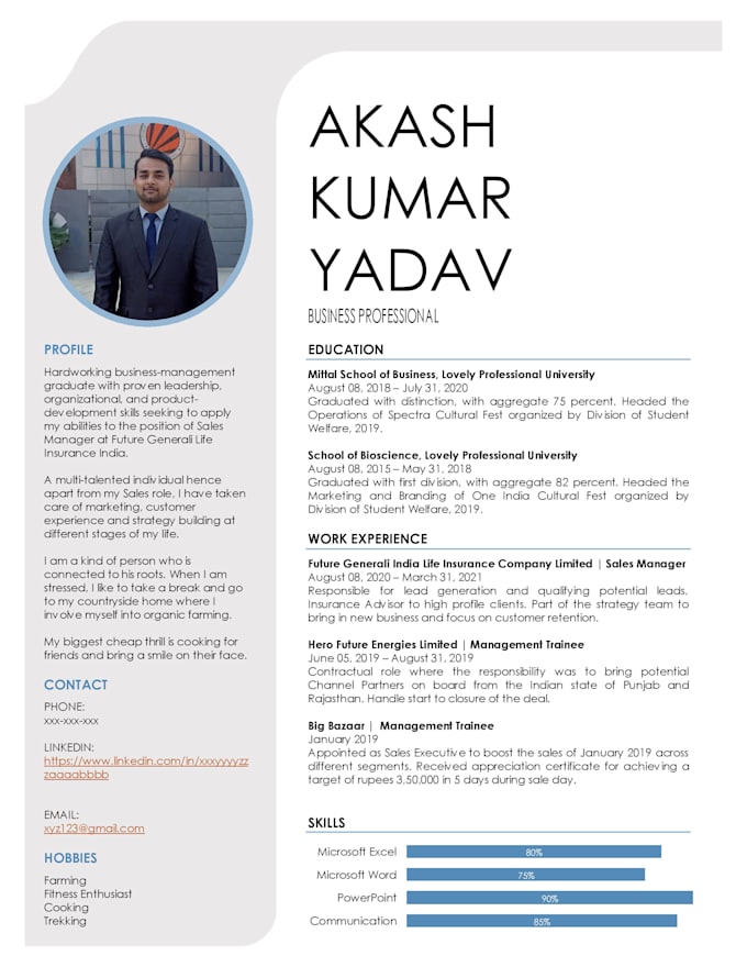 design or enhance your linkedin profile and resume