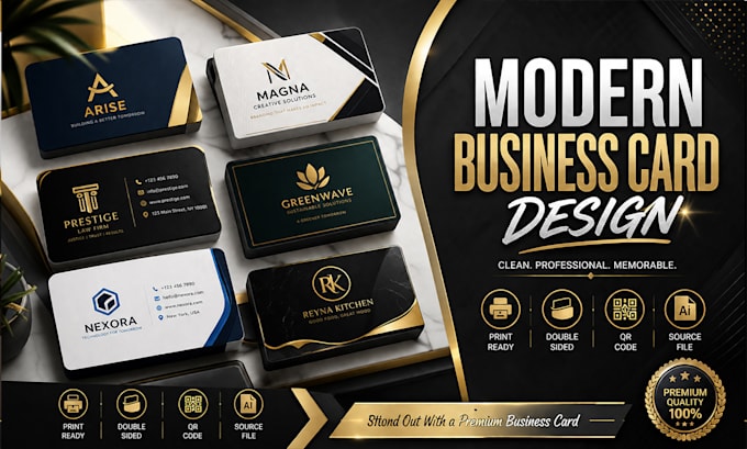 design modern professional business card with print ready