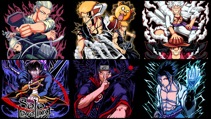 draw a custom vector anime style for your clothing brand