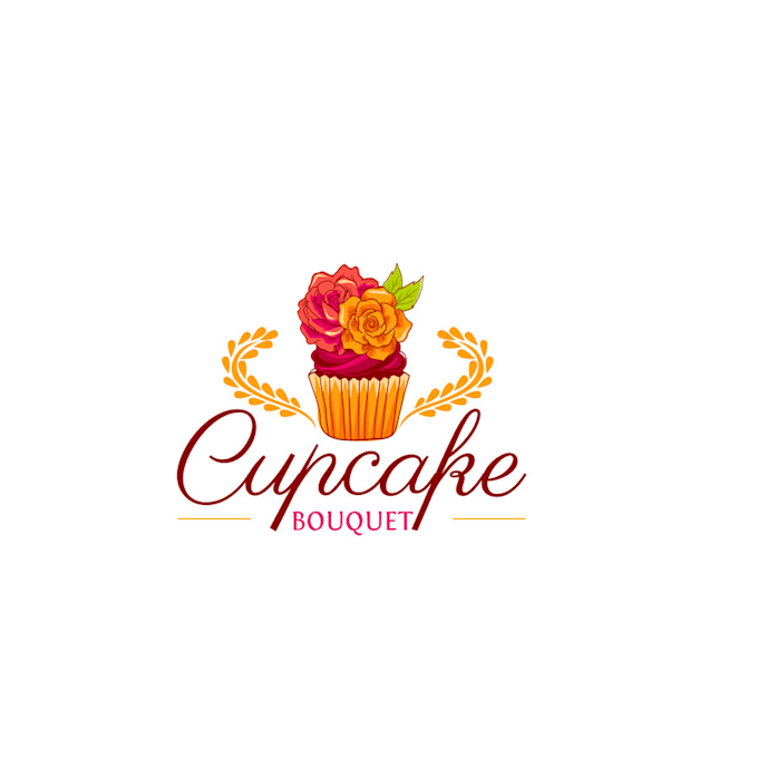 design cupcake bouquet logo