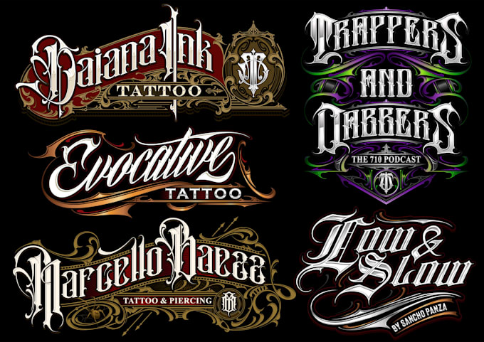 make more elegant and classic for logo tattoo and barbershop