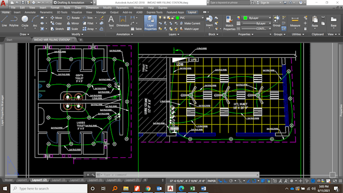 design and draw electrical drawing in autocad