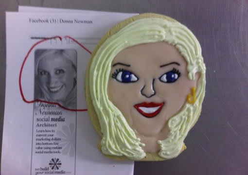 create a sugar cookie in your likeness , head shot,
