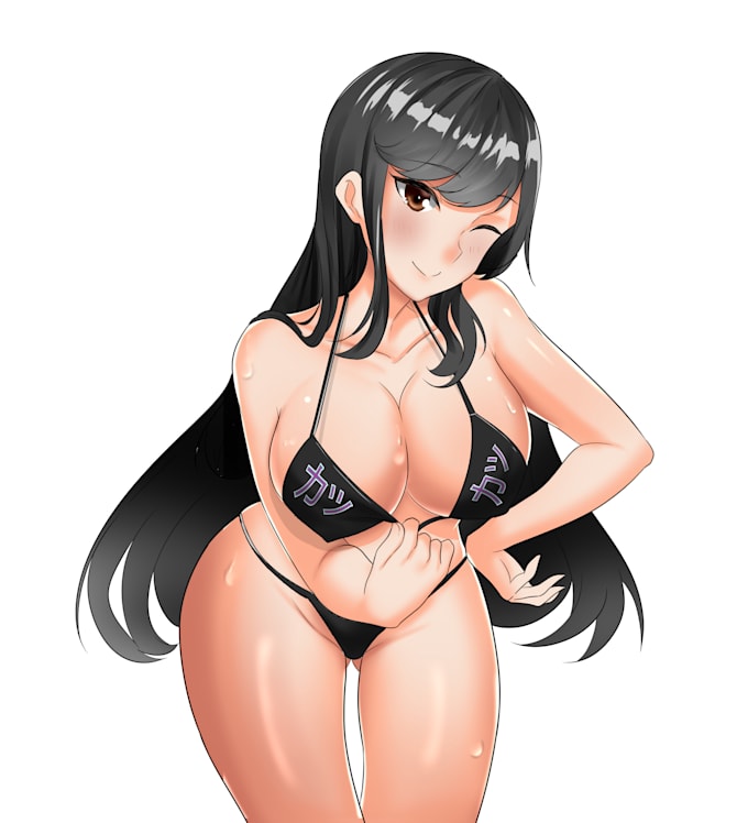 draw original anime character, fanart, nsfw, dakimakura
