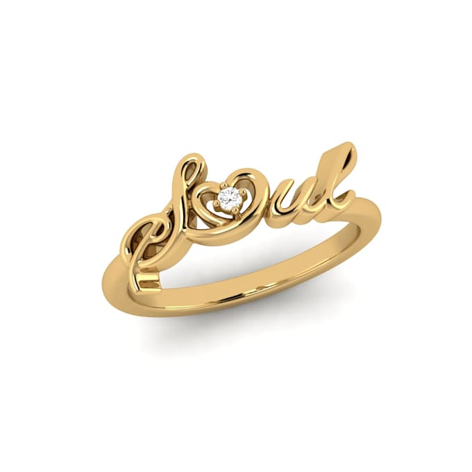 create 3d jewelry design for 3d printing and render