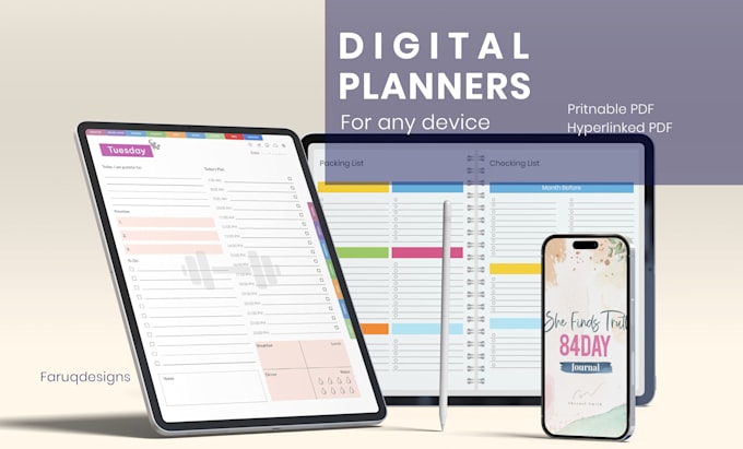 design and link digital planner to apple or google calendar