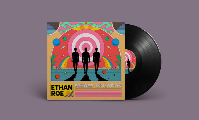 create psychedelic style album cover artwork