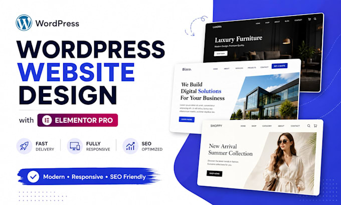 design wordpress website with elementor and elementor pro