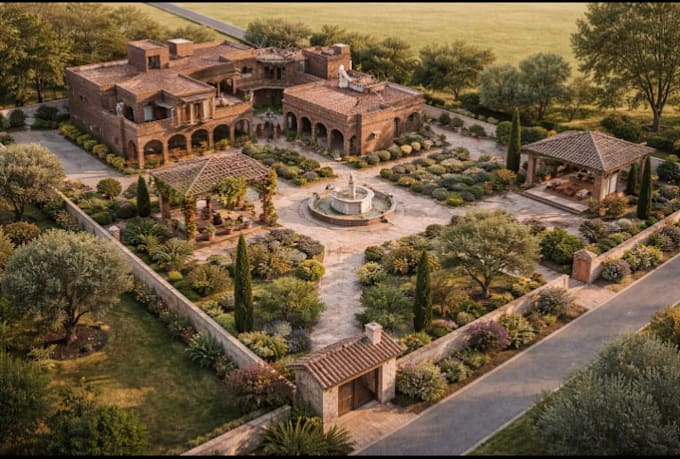 realistic 3d front house elevation rendering