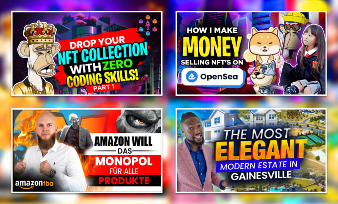 I will design amazing YouTube thumbnail