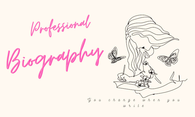 write your creative biography for your website