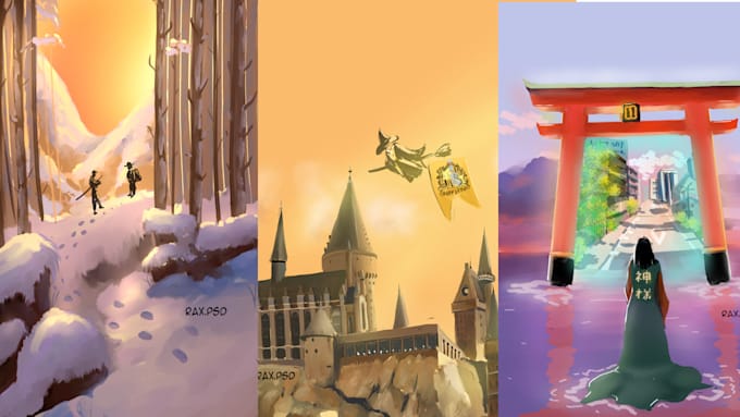 create fantasy environment concept art