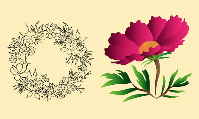 draw stunning vector illustration and line art of anything
