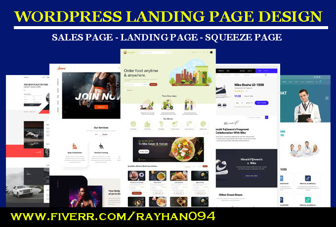 design modern landing page, sales page, single product page