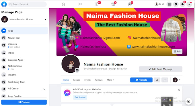 create and setup facebook business page or fan page