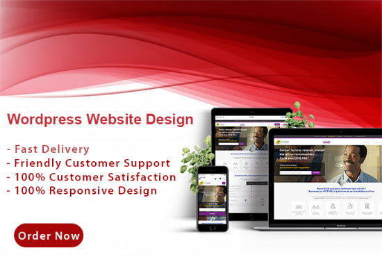 Create responsive wordpress website design and development by ...