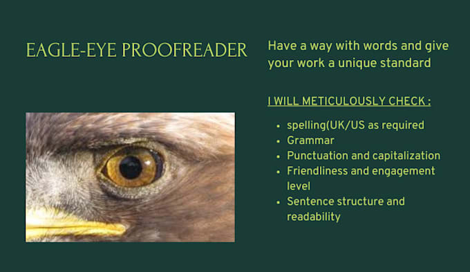 meticulously proofread and edit english documents