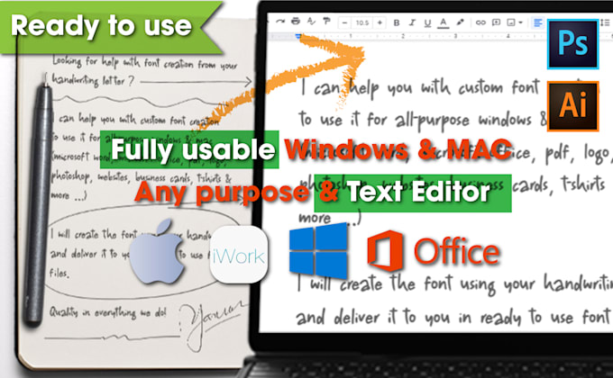 make a custom font from your handwriting
